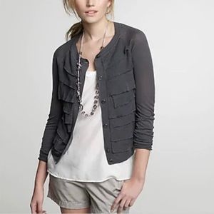 J. Crew tiered ruffle cardigan